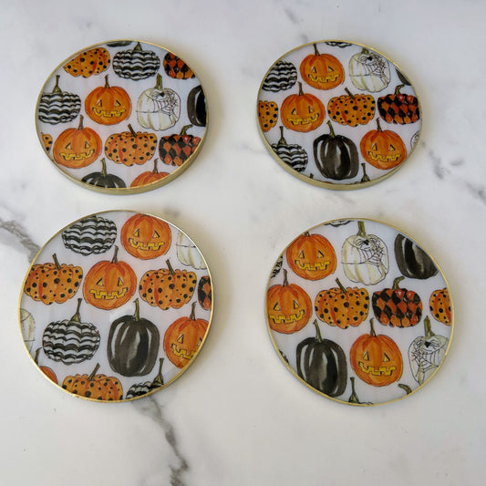 Pumpkin Coaster Set