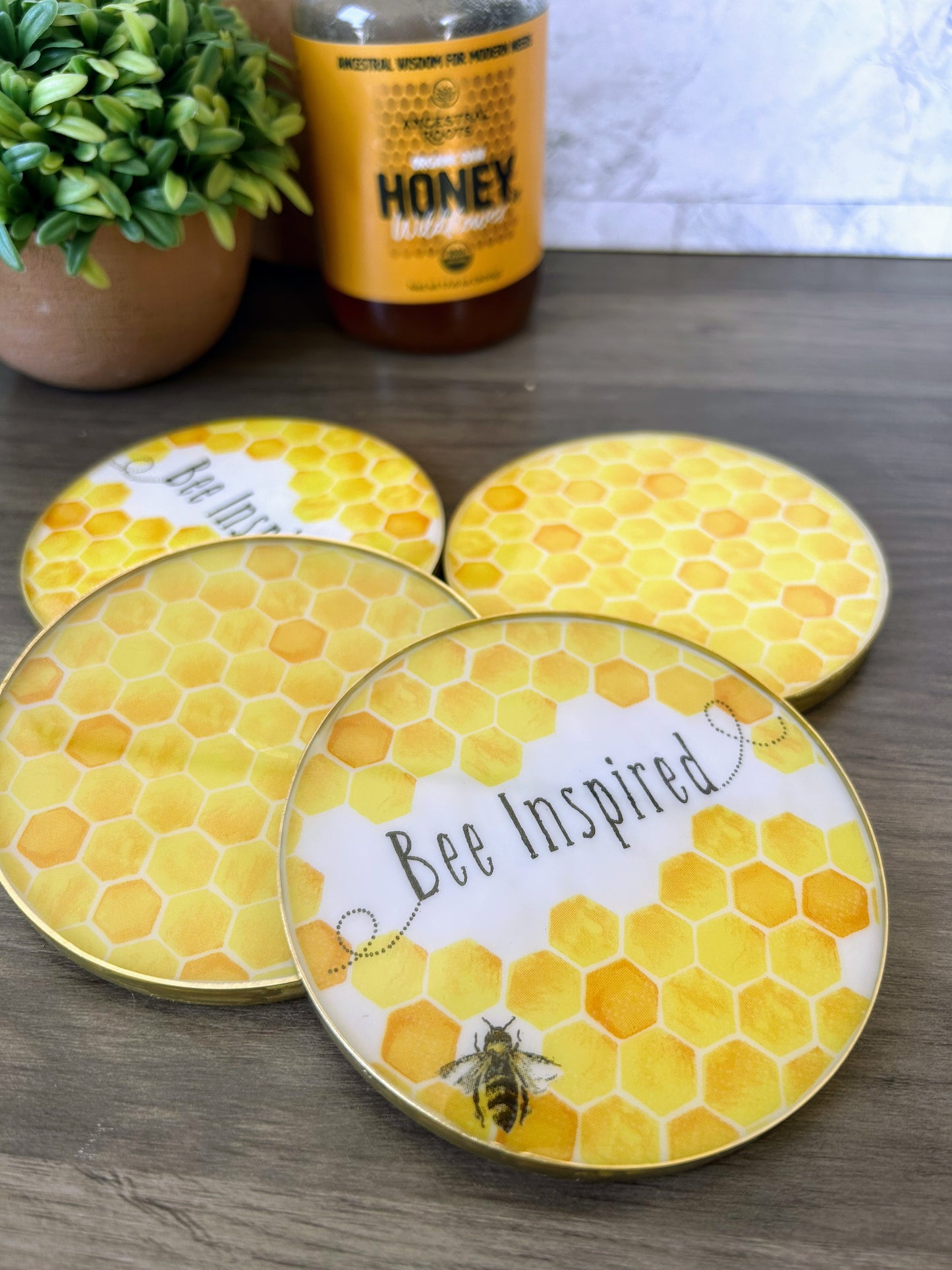 Bee Inspired Coaster Set