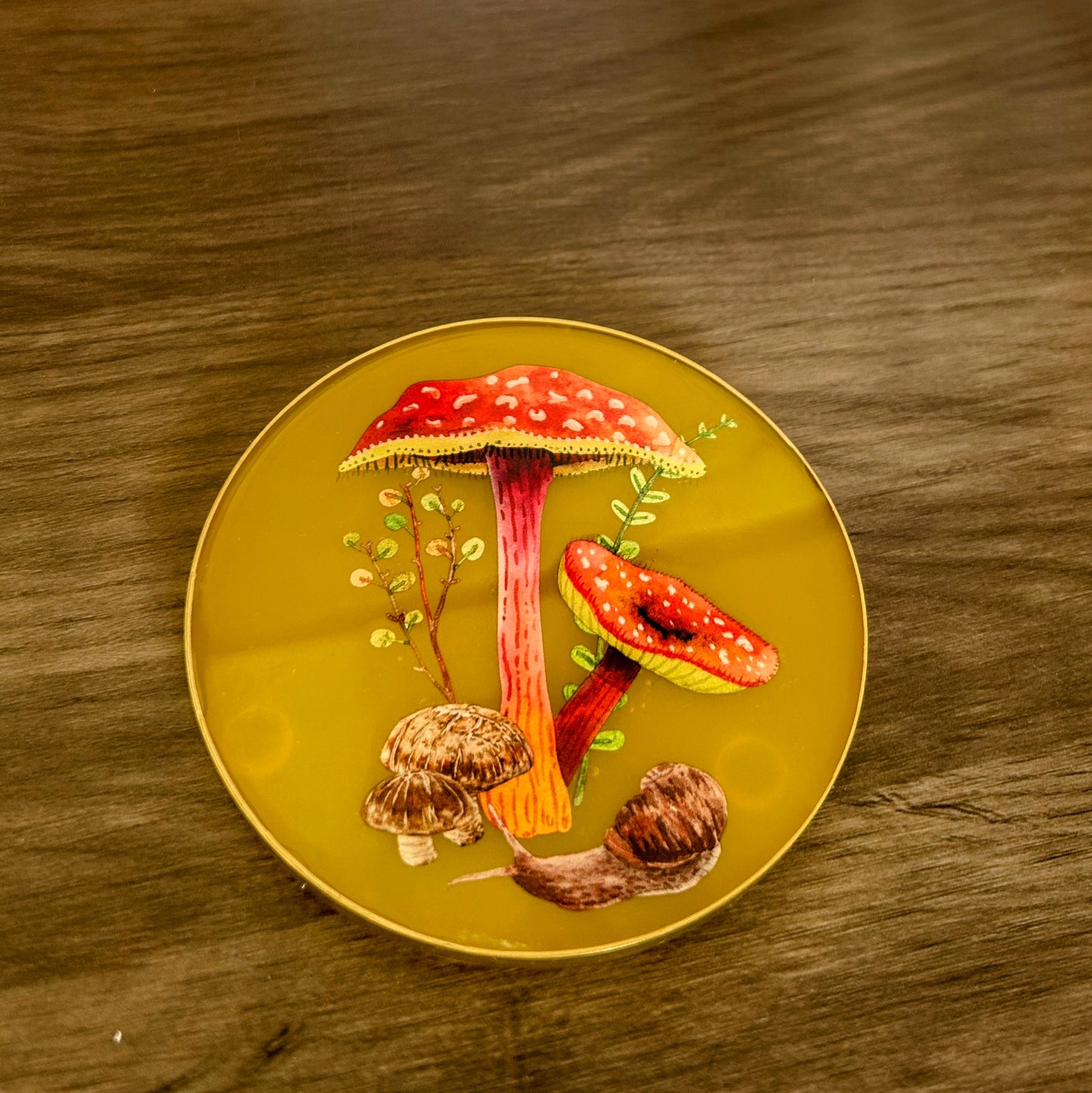 Yellow Mushroom Coaster